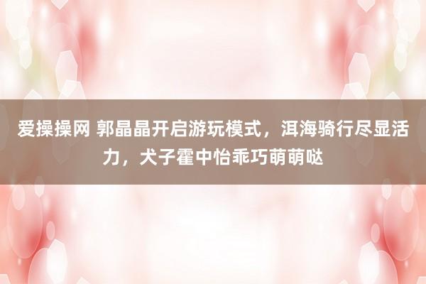 爱操操网 郭晶晶开启游玩模式，洱海骑行尽显活力，犬子霍中怡乖巧萌萌哒